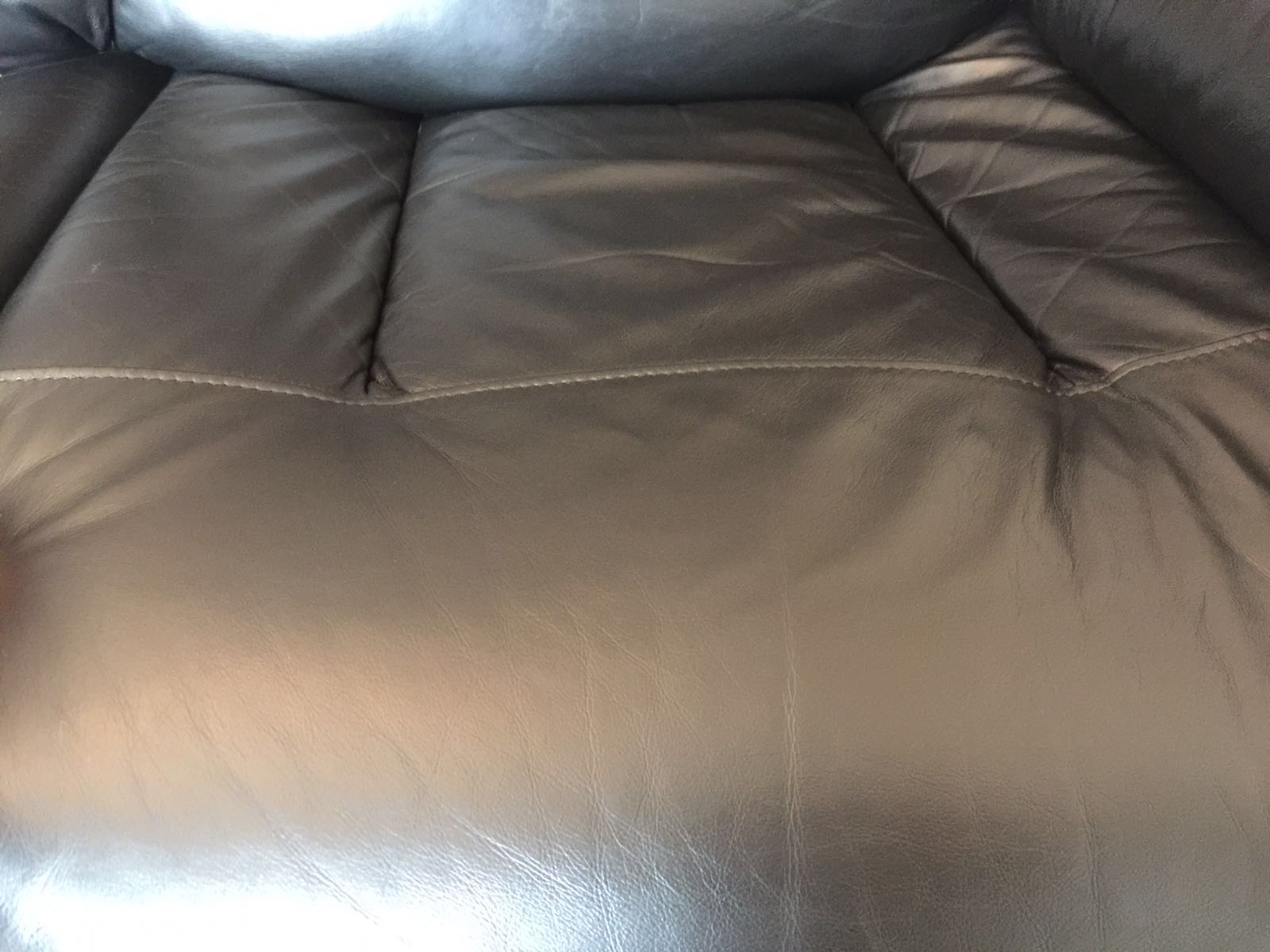 Leather seat cushion restored